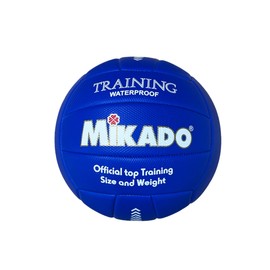 Mikado Sport Volleyball Model Italy Beach Volleyball Made of HF PVC Large Size for Game Training Adults Boys and Children (Blue)