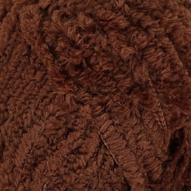 2 Skein Loren Mery, Faux Fur Yarn for Knitting and Crocheting Shawls, Cardigans, Home Accessories, Teddy Bears, Toys, amigurumi, 100% Polyester, 100 gr (3.5 oz) / 75 m (82 Yards), Brown - M414