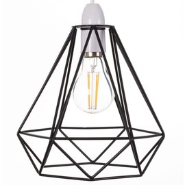 Giggi Black Ceiling Light Wire Basket Metal Basket Pendant Lighting Ceiling Light Shade, Ceiling Fitting Light & Industrial Style Light for Indoor Pendant Light Shade lamp Shade