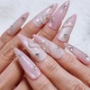 Lucky Spring Handmade Nail Tips - Long Square / 럭키