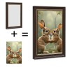 24x36 Wood Grain Gold Frame Small Loving Acts Quote for