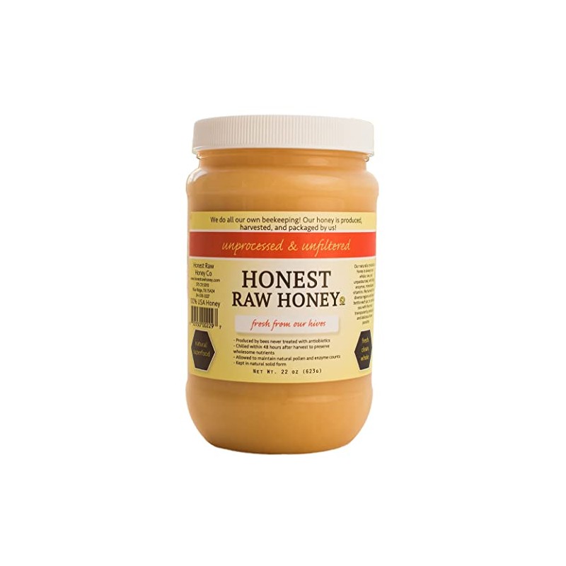 Honest Raw Honey - 100% Unfiltered, Pure Honey - Natural
