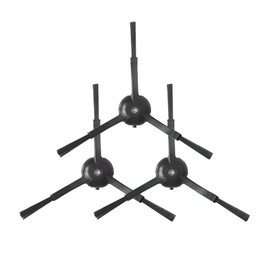BiOHY Side Brush for Roborock S5 & S6 in Black (Set of 3) | Compatible with S5, S50, S51, S55, S5 Max, S6 Pure & S6 MaxV | Mop Robot Accessories | Brush for Tiles, Parquet, Laminate & PVC
