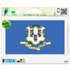 Connecticut State Flag Vinyl Car Bumper Window Sticker 3" x 2"