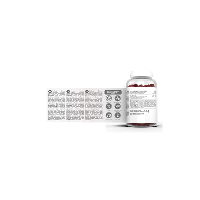 VITALDIN Cranberry Gummies – 500 mg of Cranberry Extract per