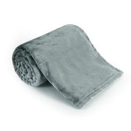 TILLYOU - Manta de forro polar para niños pequeños, 50 x 60 pulgadas, manta suave y cálida para niños y niñas, manta para bebés y niños, color gris