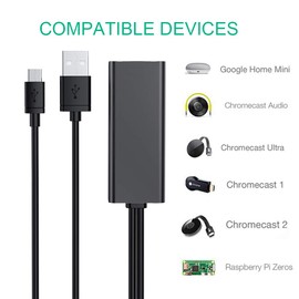 Ethernet Adapter w/ Power Compatible with Google Chromecast Streaming Sticks for a wired LAN internet connection
