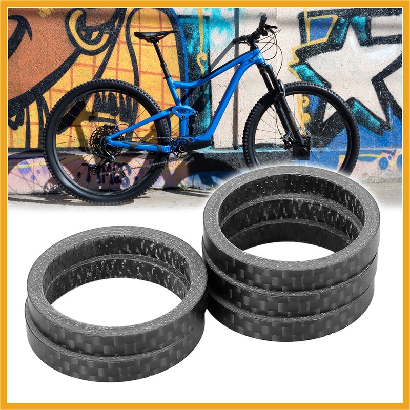 Partuto 5pcs Headset Spacer Matte Black Fit 1 1/8 Inch