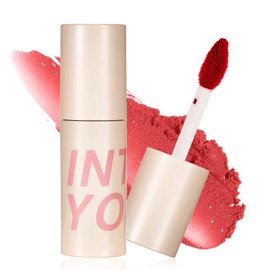 INTO YOU Matte Lipstick, Super Stay Lipstick for Women, Lip Stain Long Lasting Waterproof, Lip Mud Soft Lightweight, Smooth Lip Clay Mousse, Dual-Use For Lips And Cheek, Red Lipstick (W2)