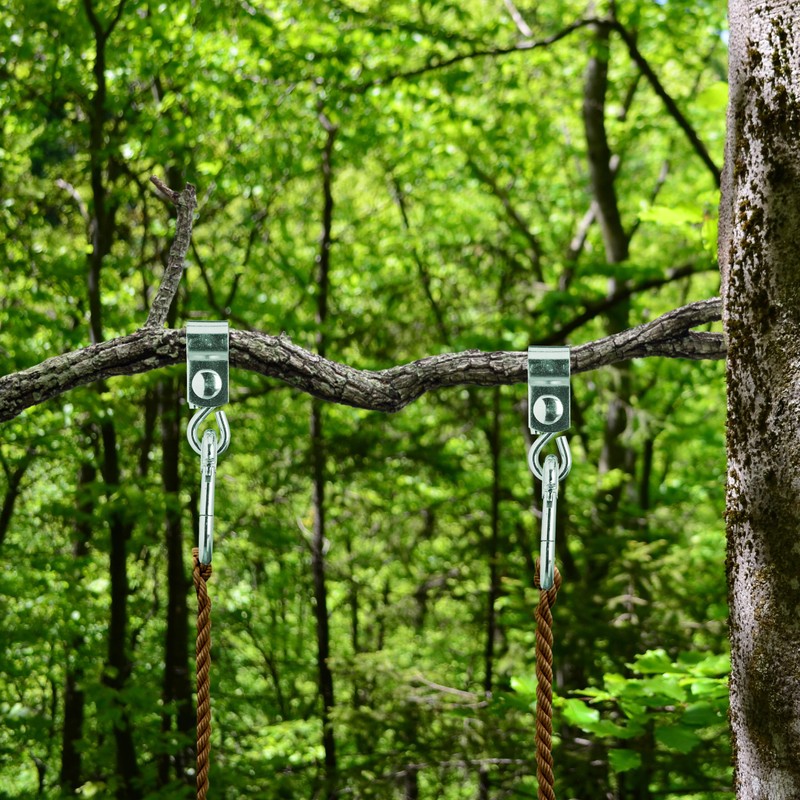 Relaxdays Swing Hooks with Carabiners, Set of 2 Cuff Hooks,