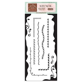 Stamperia Thick Stencil-Create Happiness-Welcome Home-Borders, 0, 12 x 25 cm