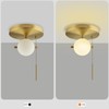 Soutas Gold Pull Chain Ceiling Light Glass Globe Flush Mount