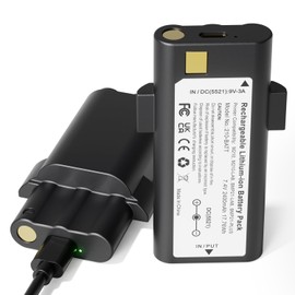 2 Pack Rechargeable Lithium Battery Pack Compatible with Brady Portable M210, M210-LAB, BMP21-LAB and BMP21-PLUS Label Printer, USB Type-C Charging