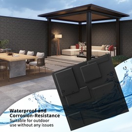 Art3d 20 Pack Decorative 3D Wall Panels, 19 Sq.Feet PVC Interior Wall Décor, 11.8"x11.8", Black