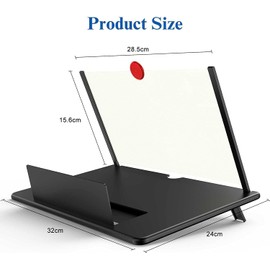 16" Screen Magnifier for Cell Phone - 3D HD Magnifying Projector Screen Enlarger for Movies, Videos and Gaming – Foldable Phone Stand with Screen Amplifier–Compatible with All Phones