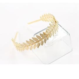 Danshinbow Greek Goddess Headband Leaf Crown Tiara Gold Leaf Band of Leaves Headband Bridal Headbands Headdress Headpiece Hairband for Women and Girls