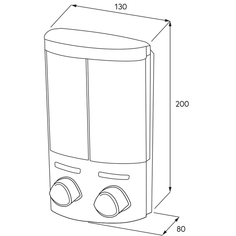 Croydex PA660941 Euro Soap Dispenser Duo Chrome