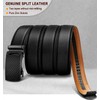 KEMISANT Men's Leather Belt Ratchet Automatic Buckle for Men Business