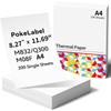 Double Dragon A4 Thermal Printer Paper, 100 Sheets (8.27" x