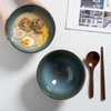 Zhonleemy Ceramic Ramen Bowl Set of 2 Large Salad Soup