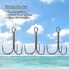 Dr.Fish 30 Pack Fishing Treble Hooks High Carbon Steel Triple