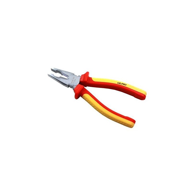 US PRO 3 Piece Electricians Insulated VDE Pliers & Cutter