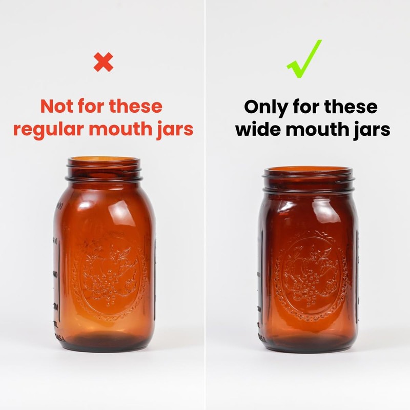 Yodecy 9 Pack White Wide Mouth Mason Jar Lids, One-piece