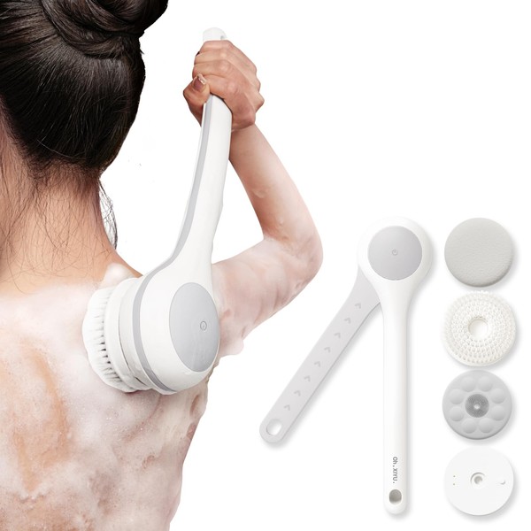 Oh,XIYU. Electric Body Brush Back Scrubber for Shower, Waterproof Long