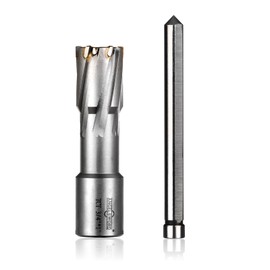 ANGELSWORD TCT Annular Cutter Diameter 3/4", Cutting Depth 1-3/8" Tungsten Carbide Tipped, Mag Drill Bits Kit for Magnetic Drill Press, with One 5/16"*3.5" Pilot Pin