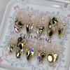 Gold Full Stone Gra Handmade Nail Tip Pedi Tip -