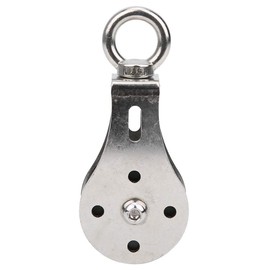 JAOCDOEN Polea de Rodamiento Silenciosa, Rueda con Ranura de Nailon de Acero Inoxidable Duradera, Polea Deslizante Flexible, para Cuerdas Interiores o Exteriores