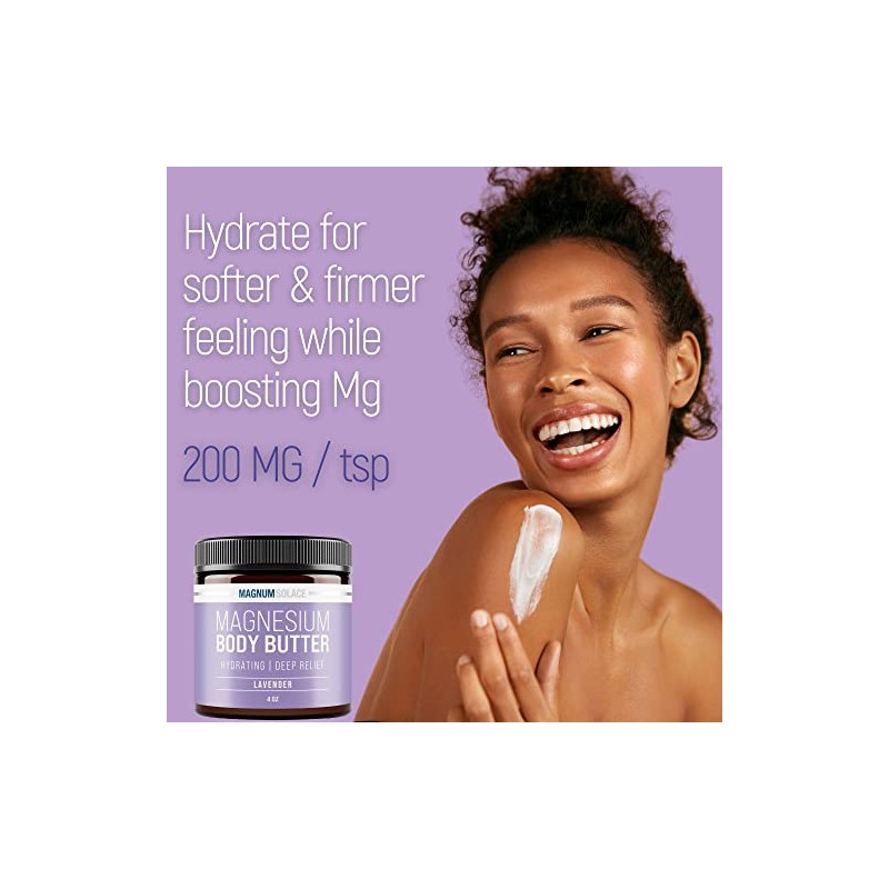 Magnum Solace Manteca Corporal De Magnesio Para Mujeres Y Hombres