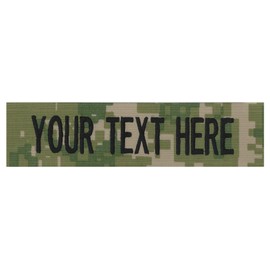 Custom Uniform Name Tape.1.25 Inch Green Digital, 3.5 Inch Hook
