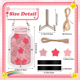 Pink Reward Incentive Jar with Stars, Winspeed Reward Charts for Class Reward Charts Jar and Tokens for Children Good Behaviour Charts Star Incentive Jar Reward System