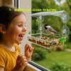 Window Bird Feeder with Strong Suction Cups,Removable Feed Tray,Secure and