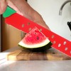 DECHOUS Watermelon Knife with Sleeve: Long Serrated Watermelon Knife for