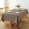 Laolitou Rectangle Tablecloth Linen Waterproof Textured Table Cloth, Washable Wrinkle
