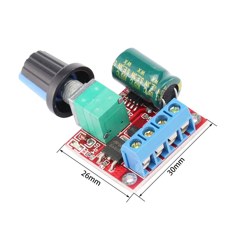 KKHMF 2pcs 5A Mini DC Motor PWM Speed Controller 20kHz