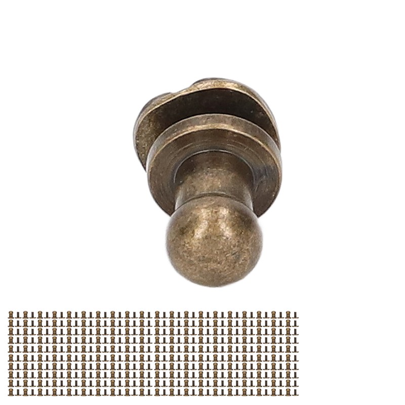 200 Sets Chicago Screws Round Head Rivets 7x5mm DIY Handcraft