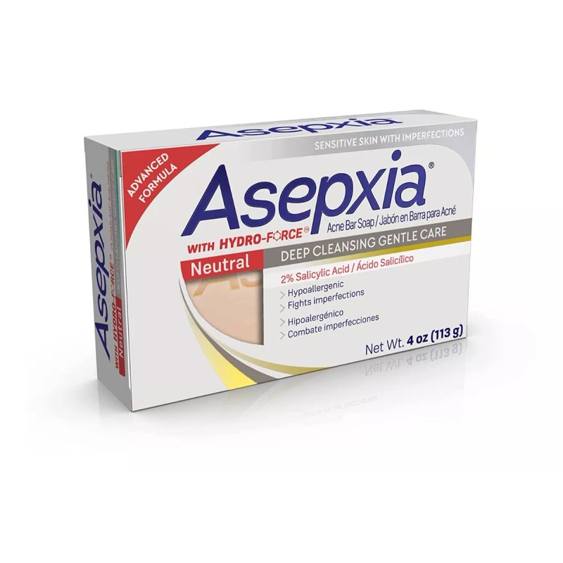 Asepxia 2 X Jabón Facial Hipoalergénico Con Ácido Salicílico 113g