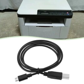 Briny River 2Pcs Micro USB 5pin Male to USB Type B Printer Cable with OTG Feature for Printer Scanner Electronic Piano, 1m