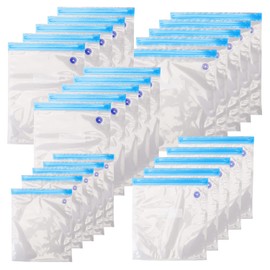 Elegant Choise Sous Vide Bags,26Pack Reusable Vacuum-Sealed Food Storage Bag, Resealable with Air Valve Double Layers Food Storage Bag,BPA-Free 4 Sizes 25 Pcs