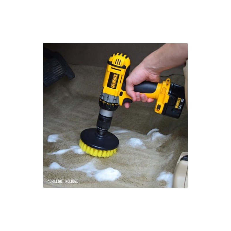 Drill Brush 5" Yellow - Medium Duty - Lifts &