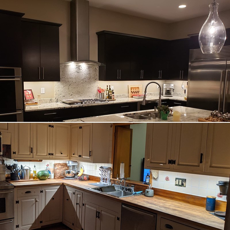 Litever Kitchen Under Cabinet LED Lighting Kit Plug-in, Super Bright,