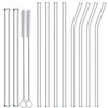 NAFENDER Nafender 10-Pack Glass Straws Reusable Drinking Straw Including 4