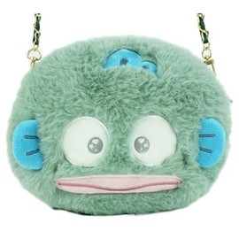 Yasuda Tsusho Sanrio Characters Die Cut Fur Chain Shoulder Bag Hangyodon HG Die Cut Fur Shoulder 112 Size (H x W x D): Approx. 7.1 x 7.1 x 7.1 inches (18 x 18 x 18 cm)