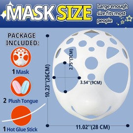 Liokoon Fursuit Head Base Furry Mask 11", 3D Printed Furry Accessories Therian Gear Gifts DIY for Cosplay Kawaii Costume Props