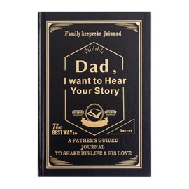 Goldaypln Dad, I Want to Hear Your Story, A Father's Guided Journal, gebundenes Erinnerungsbuch mit Lesebändchen (schwarz)