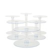 Balsa Circle 6 Tiers Clear Round Crystal Acrylic Cupcake Stand