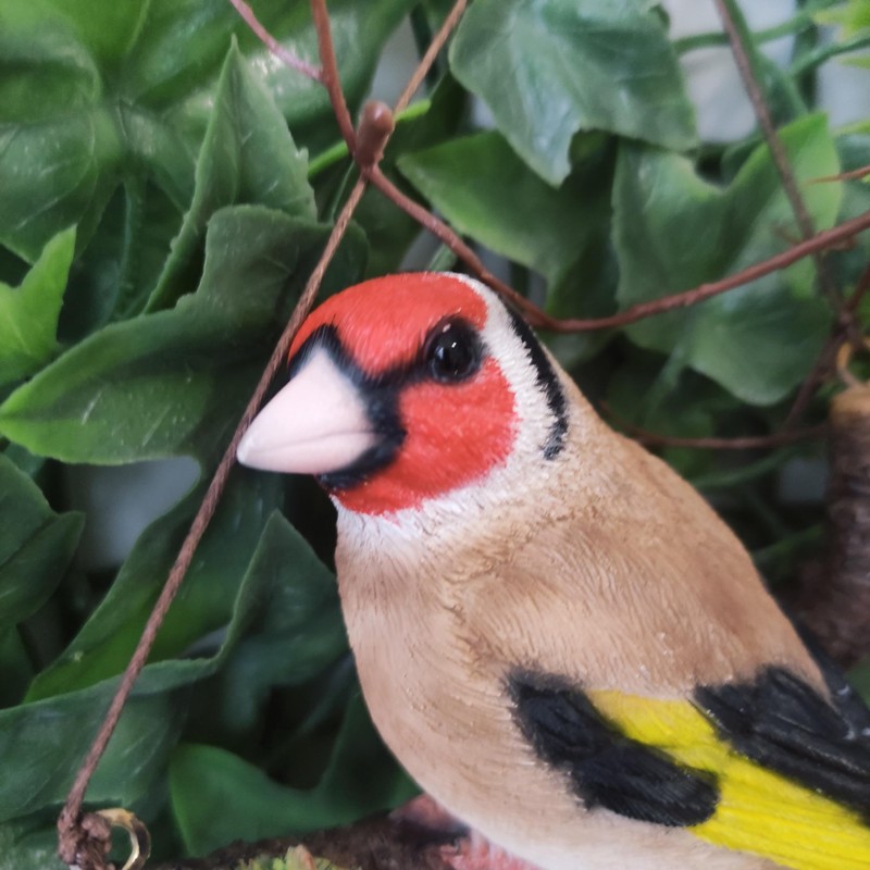 Vivid Arts - Hanging Goldfinch on Branch - HGF-019